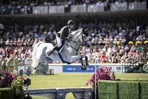 Category Historic EN Prints: Donald Whitaker of Great Britain and riding Millfield Colette compete in the first round of the 1