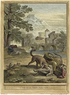 The Donkey and the Hound, a hunting dog attacked and brought down a donkey