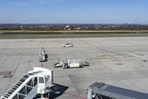 Category Historic EN Prints: Dortmund Airport, DTM, apron, in front of the terminal