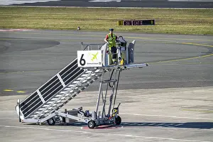 Category Historic EN Prints: Dortmund Airport, DTM, apron, in front of the terminal