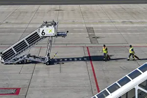 Category Historic EN Prints: Dortmund Airport, DTM, apron, in front of the terminal