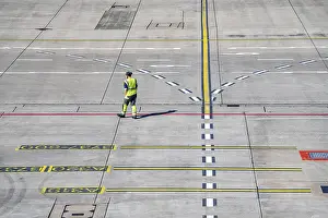 Category Historic EN Prints: Dortmund Airport, DTM, apron, in front of the terminal