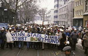 Dortmund. Demonstration for steel industry on 16
