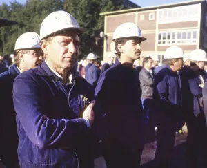 Dortmund. IG Metall warning strike at Hoesch AG on 18