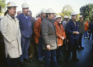 Dortmund. IG Metall warning strike at Hoesch AG on 18