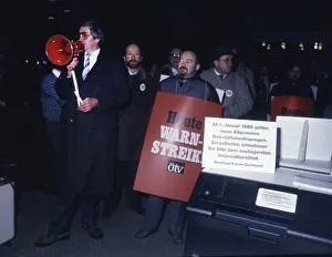 Dortmund. OeTV warning strike on 5. 2. 1986