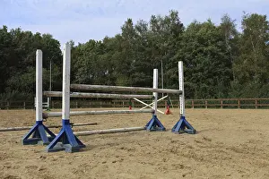Double barrier in show jumping course