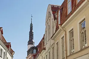 Downtown architecture of old town city of Tallinn in Estonia