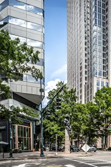 Downtown of Charlotte North Carolina skyline and architecture