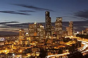 Downtown Seattle at night, Seattle