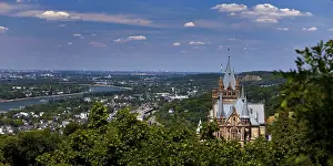 Drachenburg Castle overlooking the Rhine Valley