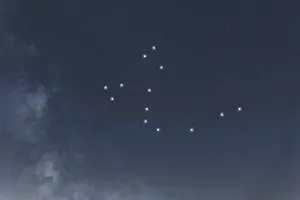 Draco star constellation, Night sky