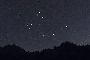 Draco star constellation, Night sky