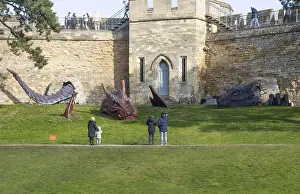 Dragon attraction next to Cob Hall Tower