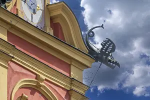 Dragon figure as gargoyle at Wilten Abbey