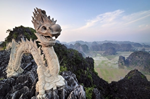Category Mountain Landscapes Prints: Dragon sculpture on a limestone hill