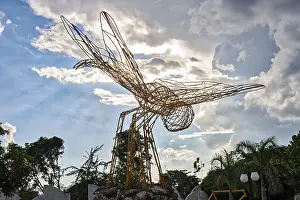 Dragonfly, modern statue, Cienfuegos