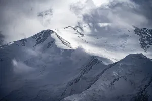 Dramatic mountain landscape, mountain valley