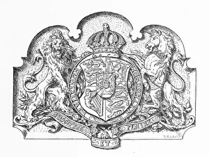 Drawing, Royal coat of arms 1837