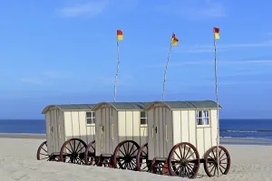 Dressing wagon at the bathing beach WeiBe Dune