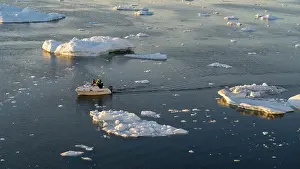 Drift ice, Disko Bay, Greenland, North America