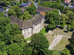 Dringenberg Castle is a medieval hilltop castle in Dringenberg in the district of Hoxter