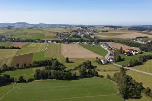 Drone image, agricultural landscape