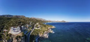 Drone image, coastal landscape near Plakias