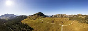 Category Mountain Landscapes Prints: Drone image, Labenbergalm with Labenberg