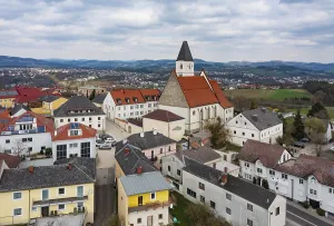 Drone image, local view, parish church