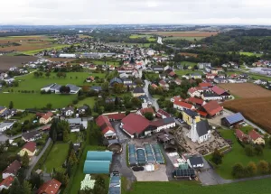 Drone image, residential buildings