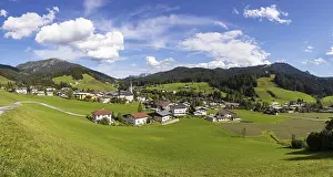 Drone image, Russbach with Gamsfeld