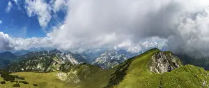 Drone image, view from the Gamsfeld into the Osterhorn group