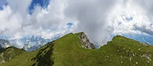 Category Mountain Landscapes Prints: Drone image, view from the Gamsfeld into the Osterhorn group