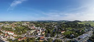 Drone shot, health resort, Bad Zell