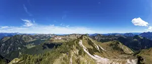 Framed Print : Drone shot, view of the summit of Egelseehorndl Framed Print : Drone shot, view of the summit of Egelseehorndl