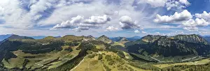 Category Mountain Landscapes Prints: Drone shot, view to Trattbergalm