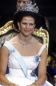 Drottning Silvia Nobelprisutdelningen 1982 Queen Silvia of Sweden