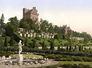 Drummond Castle from the south-west of Scotland