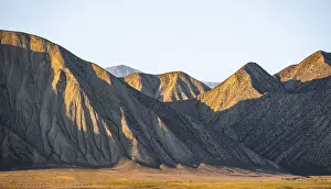 Dry mountains in the evening light