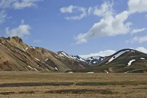 Dry river bed in a volcanic landscape