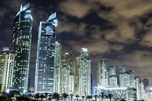 DUBAI, UAE - NOVEMBER 13: Modern buildings in Dubai Marina