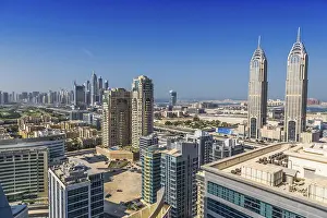 DUBAI, UAE - NOVEMBER 13: Modern skyscrapers in Dubai (emirate and city)