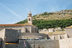 Dubrovnik old town medieval city walls in Croatia