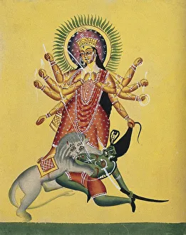 Durga Killing the Demon, 1890, East India
