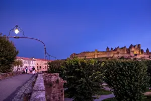 Dusk with bridge over the Aude