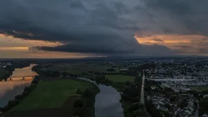 Dusk brings soft colours to the sky