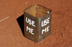 A dust bin, India