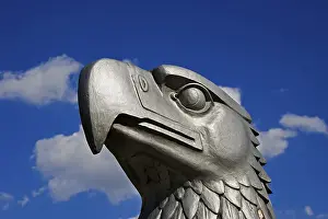 Eagle's head in front of Tempelhof Airport