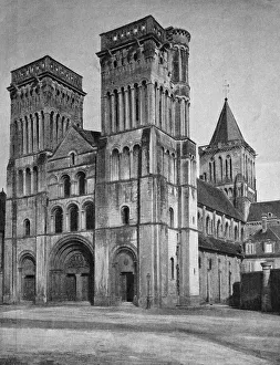 Early autotype of the Abbaye aux Dames abbey